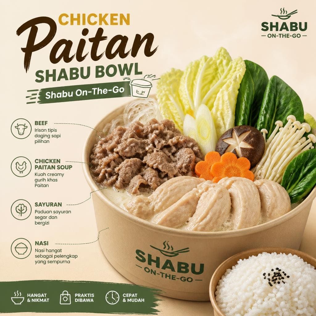 Chicken Paitan Shabu Bowl Shaburi